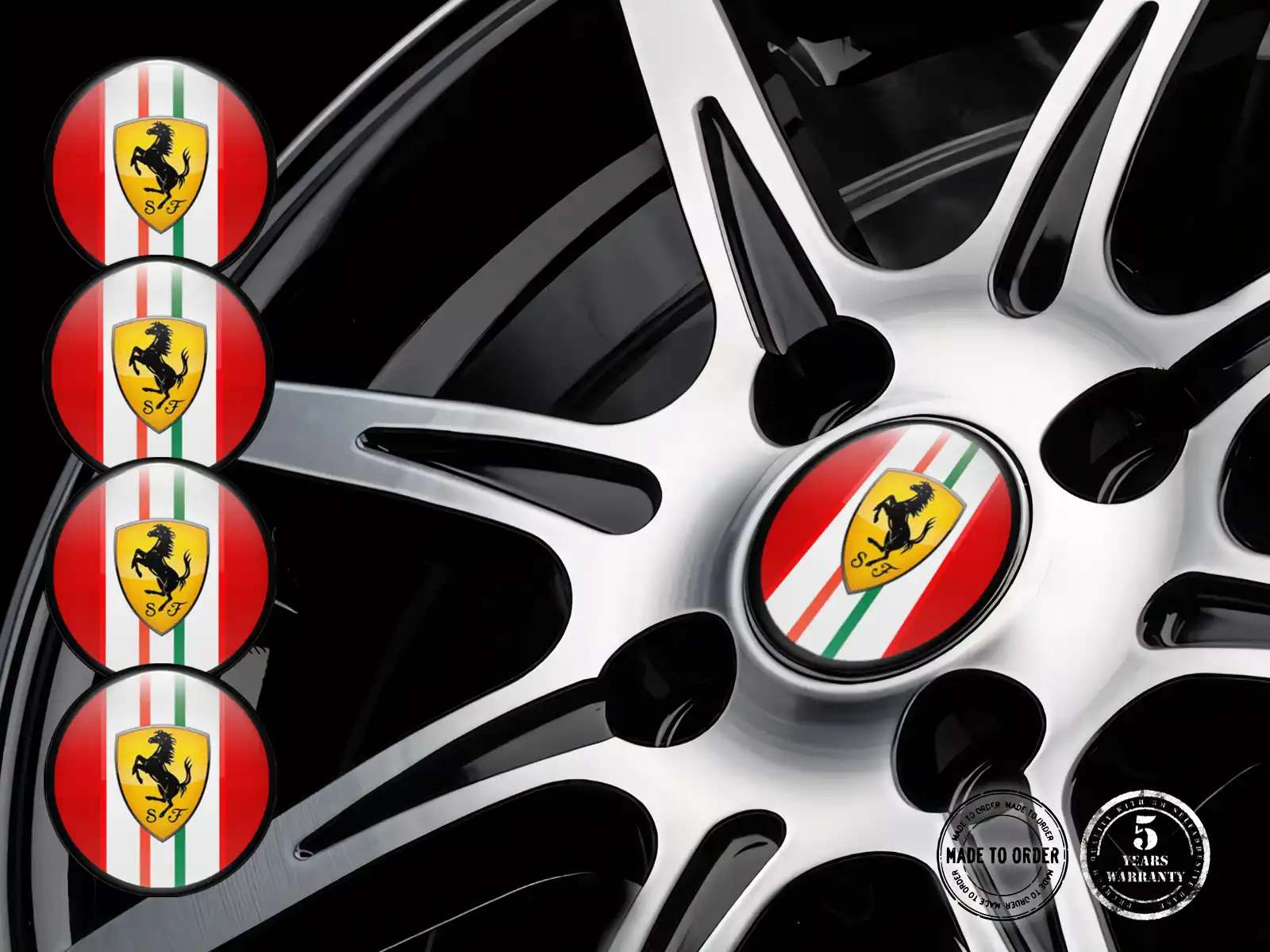 Ferrari Aufkleber Dome Stil Individuelle Rennsportembleme